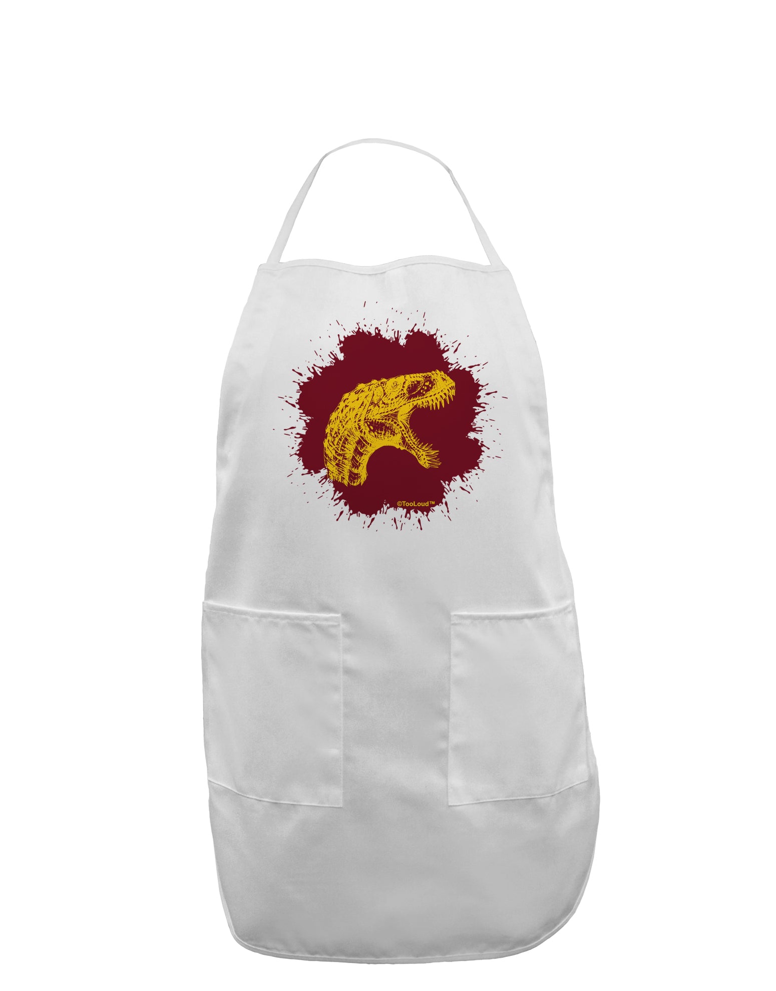 Jurassic Dinosaur Face Blood Splatter Adult Apron by TooLoud-Bib Apron-TooLoud-White-One-Size-Davson Sales