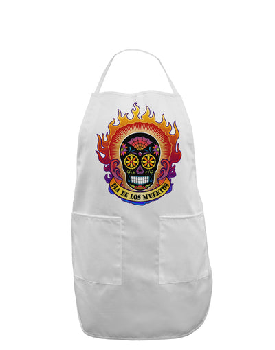 Dia de los Muertos Sacred Calavera Day of the Dead Adult Apron-Bib Apron-TooLoud-White-One-Size-Davson Sales