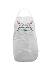 Cute Snowman Couple Adult Apron by TooLoud-Bib Apron-TooLoud-White-One-Size-Davson Sales