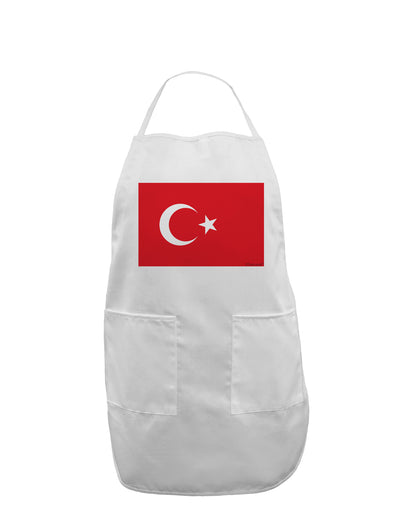 Turkey Flag Adult Apron by TooLoud-Bib Apron-TooLoud-White-One-Size-Davson Sales