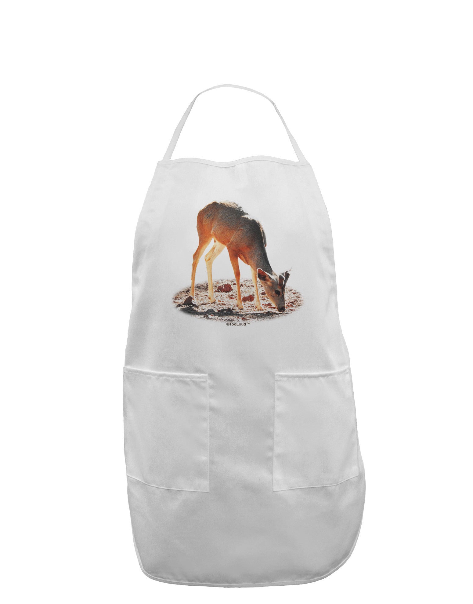 Little Buck Cutout Adult Apron-Bib Apron-TooLoud-White-One-Size-Davson Sales