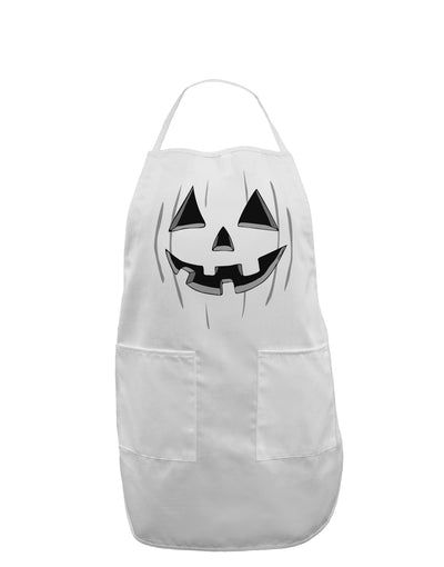 Halloween Pumpkin Smile Jack O Lantern Adult Apron-Bib Apron-TooLoud-White-One-Size-Davson Sales