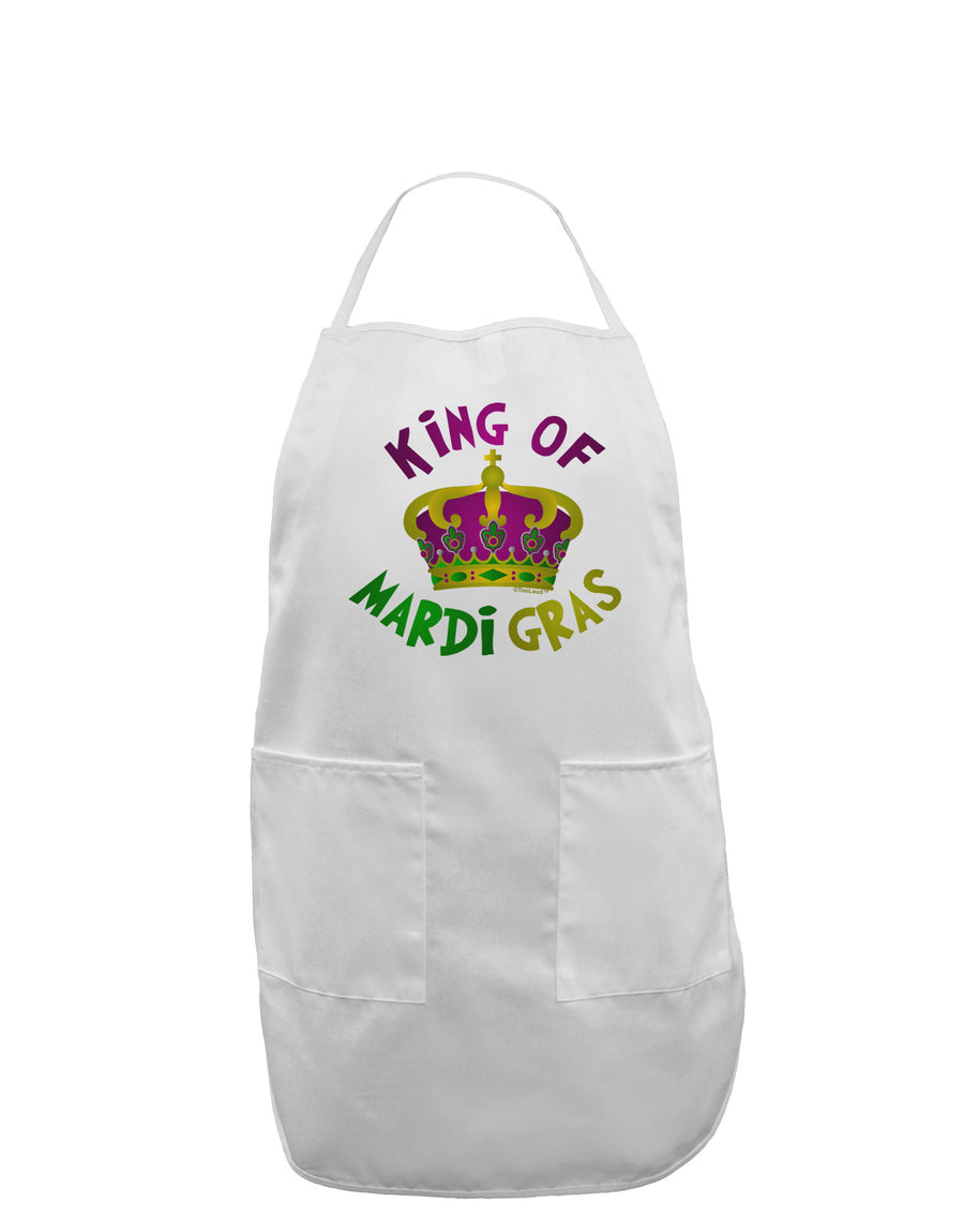 King Of Mardi Gras Adult Apron-Bib Apron-TooLoud-White-One-Size-Davson Sales