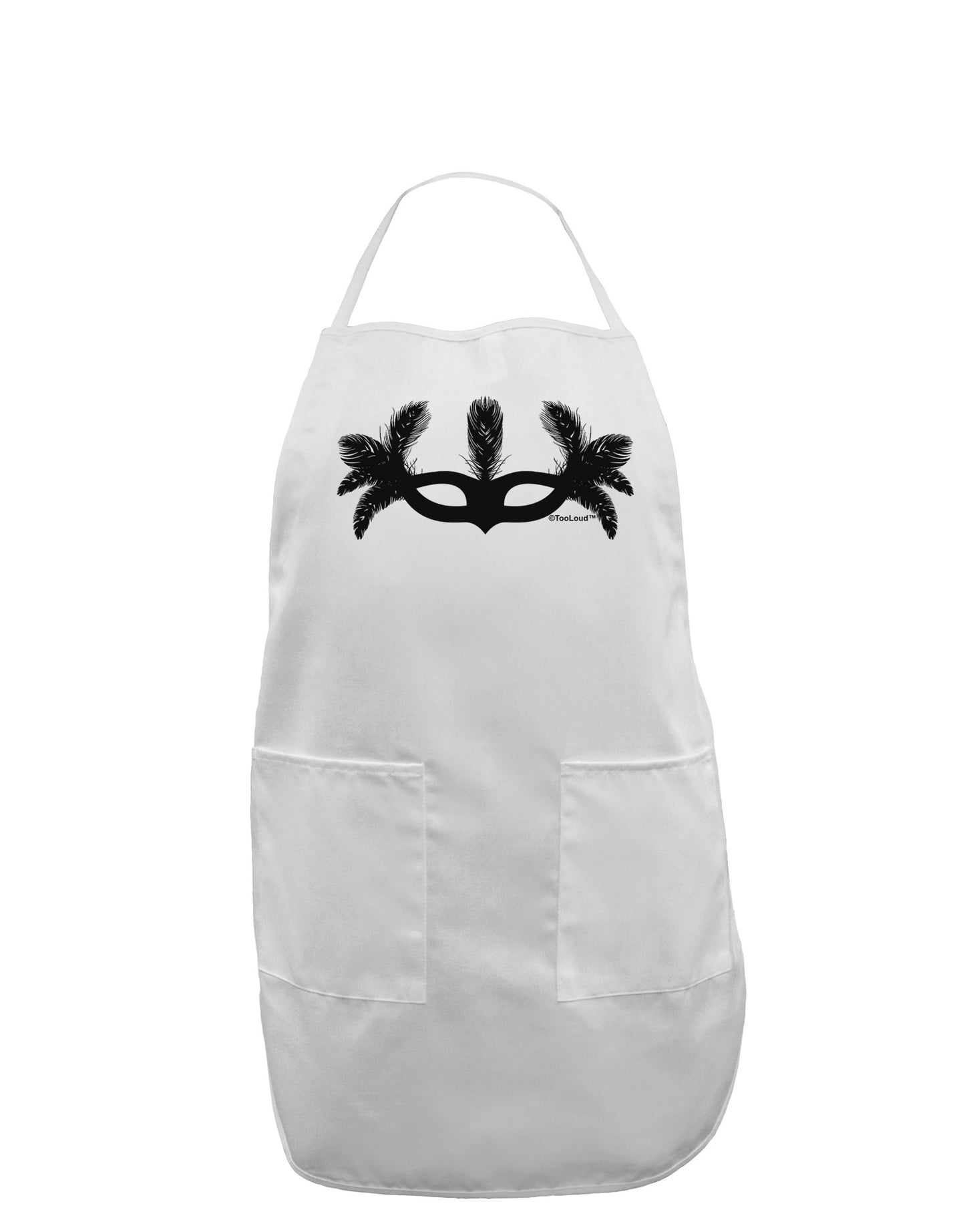 Masquerade Mask Silhouette Adult Apron by TooLoud-Bib Apron-TooLoud-White-One-Size-Davson Sales