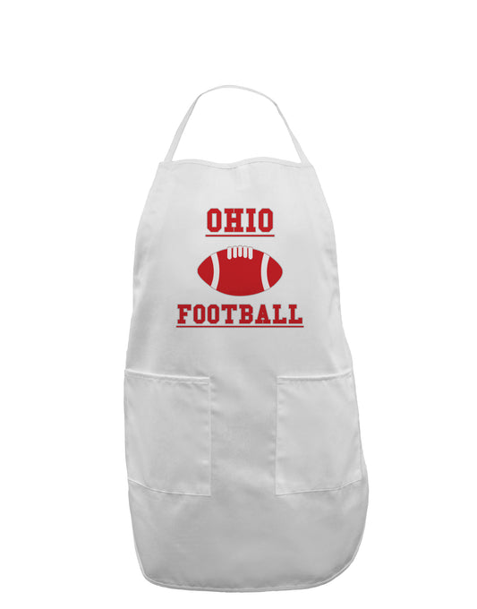Ohio Football Adult Apron by TooLoud-Bib Apron-TooLoud-White-One-Size-Davson Sales