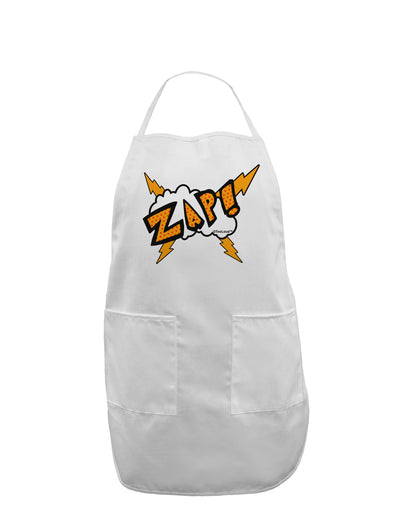 Onomatopoeia ZAP Adult Apron-Bib Apron-TooLoud-White-One-Size-Davson Sales