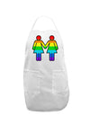 Rainbow Lesbian Women Holding Hands Adult Apron-Bib Apron-TooLoud-White-One-Size-Davson Sales