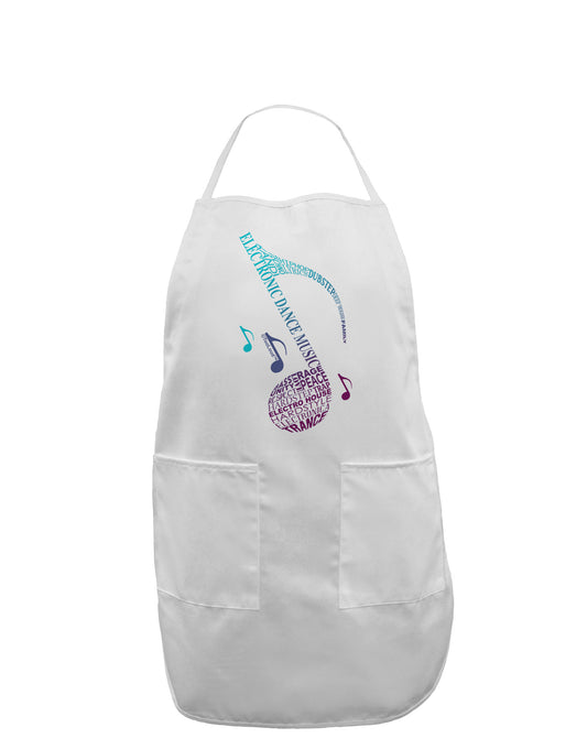 Music Note Typography Adult Apron-Bib Apron-TooLoud-White-One-Size-Davson Sales