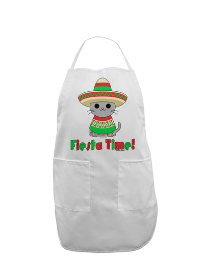 Fiesta Time - Cute Sombrero Cat Adult Apron by TooLoud-Bib Apron-TooLoud-White-One-Size-Davson Sales