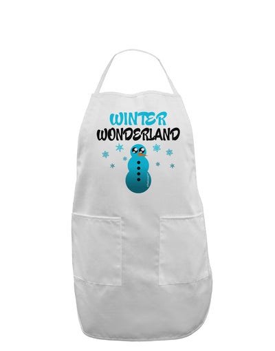 Winter Wonderland Snowman Adult Apron-Bib Apron-TooLoud-White-One-Size-Davson Sales