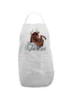 Taurus Color Illustration Adult Apron-Bib Apron-TooLoud-White-One-Size-Davson Sales