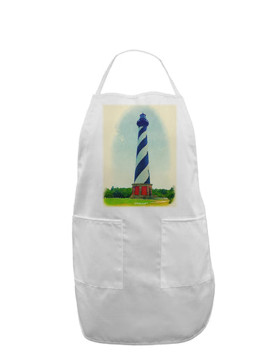 Watercolor Lighthouse 1 Adult Apron-Bib Apron-TooLoud-White-One-Size-Davson Sales