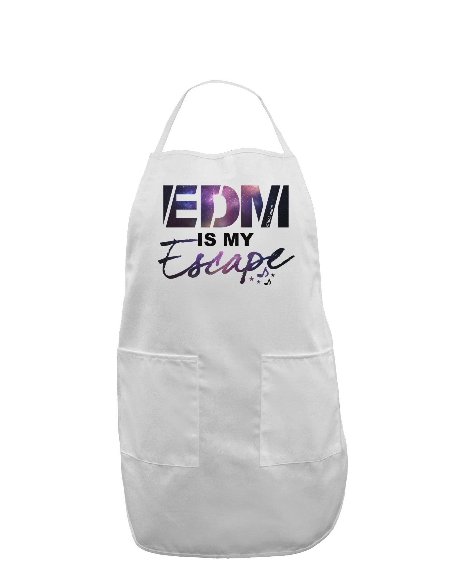 EDM Is My Escape Adult Apron-Bib Apron-TooLoud-White-One-Size-Davson Sales