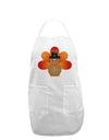Cute Pilgrim Turkey Thanksgiving Adult Apron-Bib Apron-TooLoud-White-One-Size-Davson Sales
