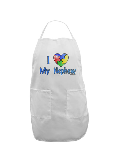 I Heart My Nephew - Autism Awareness Adult Apron by TooLoud-Bib Apron-TooLoud-White-One-Size-Davson Sales