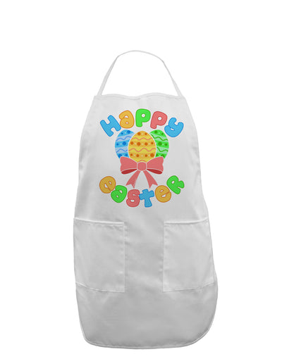 Happy Easter Easter Eggs Adult Apron by TooLoud-Bib Apron-TooLoud-White-One-Size-Davson Sales