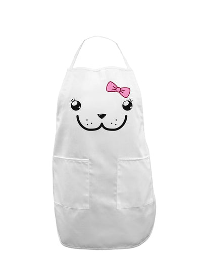 Kyu-T Face - Dewina Cute Girl Dugong Adult Apron-Bib Apron-TooLoud-White-One-Size-Davson Sales