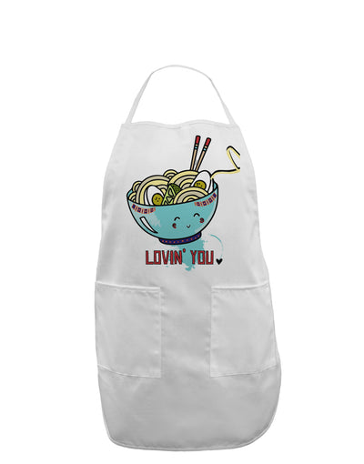 TooLoud Matching Lovin You Blue Pho Bowl Adult Apron-Bib Apron-TooLoud-White-One-Size-Davson Sales