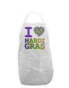 I Love Heart Mardi Gras Adult Apron-Bib Apron-TooLoud-White-One-Size-Davson Sales