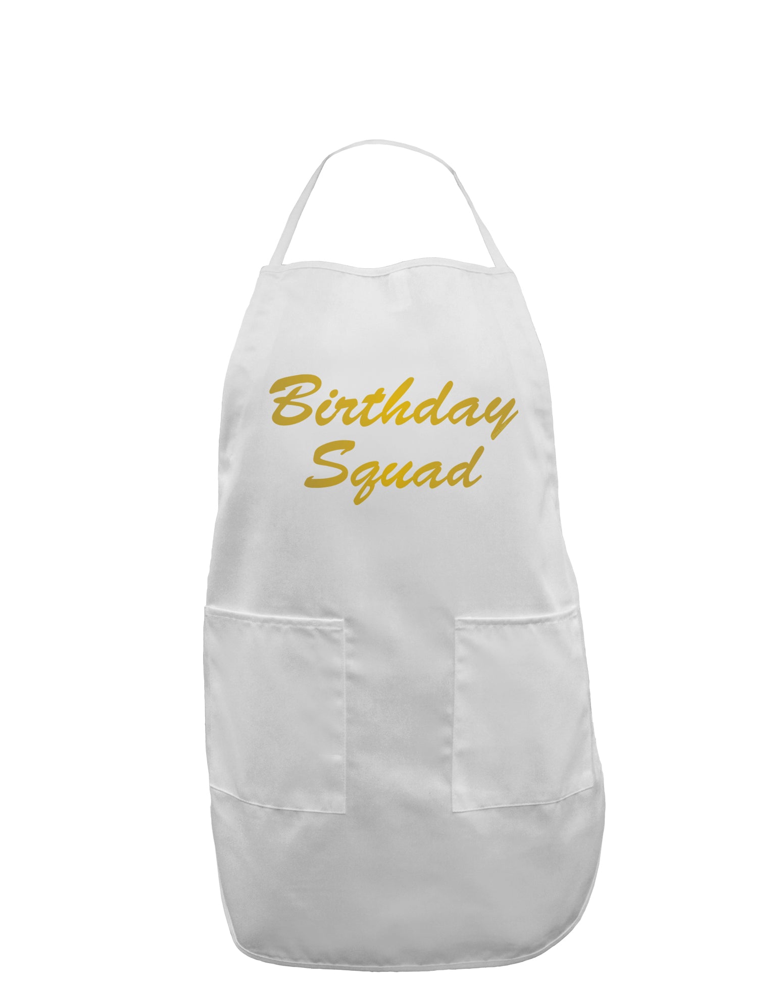 Birthday Squad Text Adult Apron by TooLoud-Bib Apron-TooLoud-White-One-Size-Davson Sales