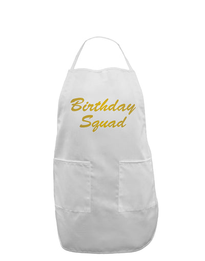 Birthday Squad Text Adult Apron by TooLoud-Bib Apron-TooLoud-White-One-Size-Davson Sales