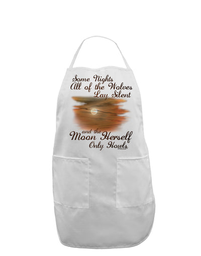 The Moon Herself Howls Adult Apron-Bib Apron-TooLoud-White-One-Size-Davson Sales