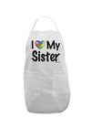 I Heart My Sister - Autism Awareness Adult Apron by TooLoud-Bib Apron-TooLoud-White-One-Size-Davson Sales