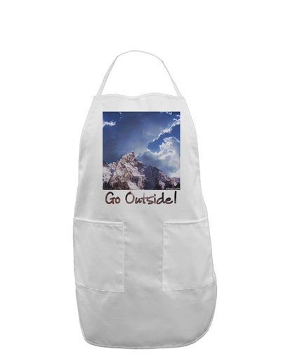 Go Outside Mountain Adult Apron by TooLoud-Bib Apron-TooLoud-White-One-Size-Davson Sales