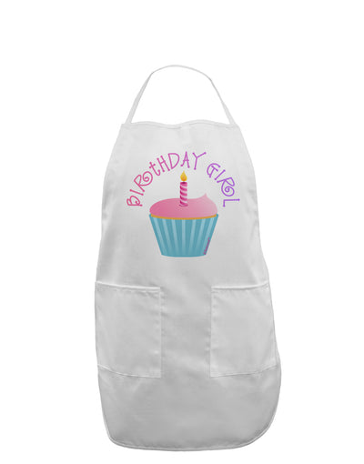 Birthday Girl - Candle Cupcake Adult Apron by TooLoud-Bib Apron-TooLoud-White-One-Size-Davson Sales