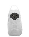 Cute Pug Dog - Black Adult Apron by TooLoud-Bib Apron-TooLoud-White-One-Size-Davson Sales