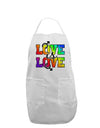 Love Is Love Gay Pride Adult Apron-Bib Apron-TooLoud-White-One-Size-Davson Sales