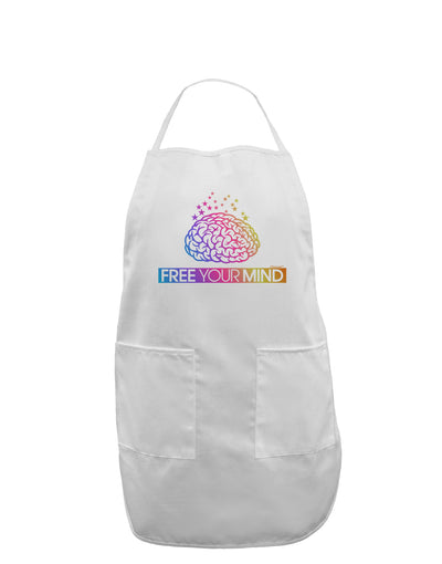 Free Your Mind Adult Apron-Bib Apron-TooLoud-White-One-Size-Davson Sales