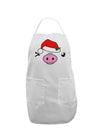 Kyu-T Face Oinkette Santa Hat Girl Pig Adult Apron-Bib Apron-TooLoud-White-One-Size-Davson Sales