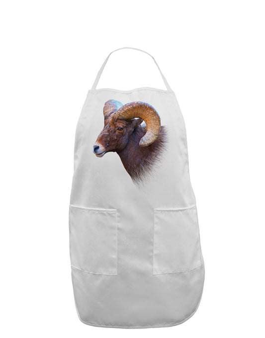 Majestic Bighorn Ram Adult Apron-Bib Apron-TooLoud-White-One-Size-Davson Sales