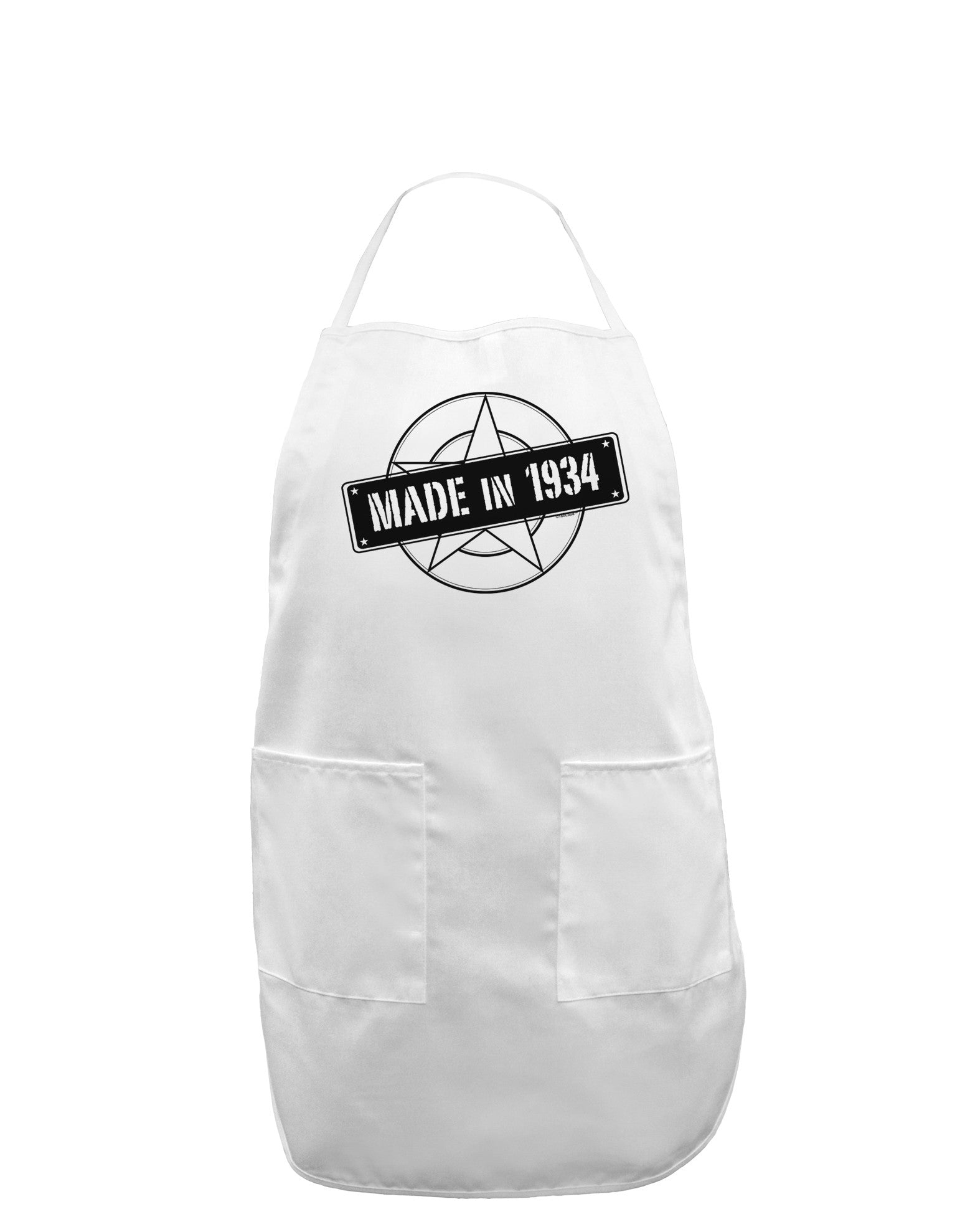 Made In Birth Year 1934 Adult Apron-Bib Apron-TooLoud-White-One-Size-Davson Sales