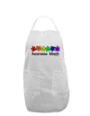 Autism Awareness Month - Colorful Puzzle Pieces Adult Apron by TooLoud-Bib Apron-TooLoud-White-One-Size-Davson Sales