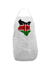 Kenya Flag Silhouette Adult Apron-Bib Apron-TooLoud-White-One-Size-Davson Sales