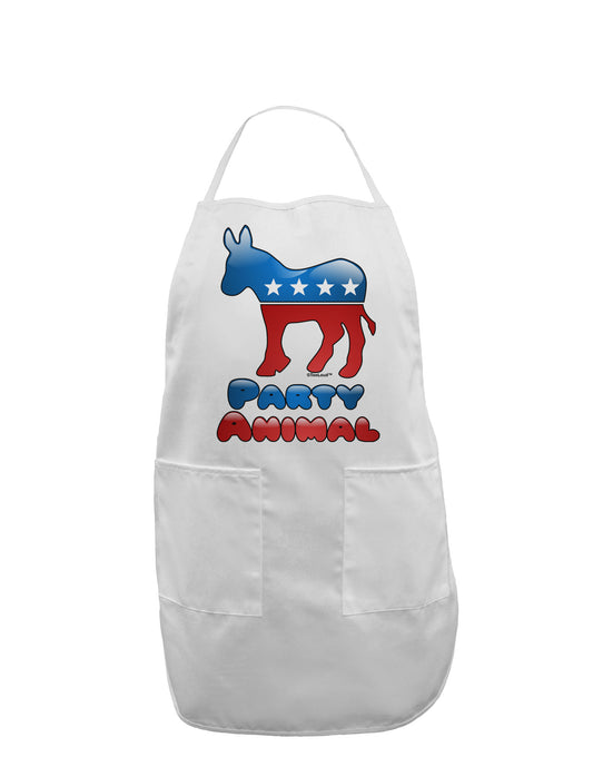 Democrat Party Animal Adult Apron-Bib Apron-TooLoud-White-One-Size-Davson Sales