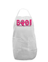 Cute Boo Text Pink Adult Apron-Bib Apron-TooLoud-White-One-Size-Davson Sales