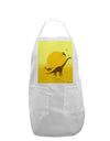 Brontosaurus and Pterodactyl Silhouettes with Sun Adult Apron by TooLoud-Bib Apron-TooLoud-White-One-Size-Davson Sales