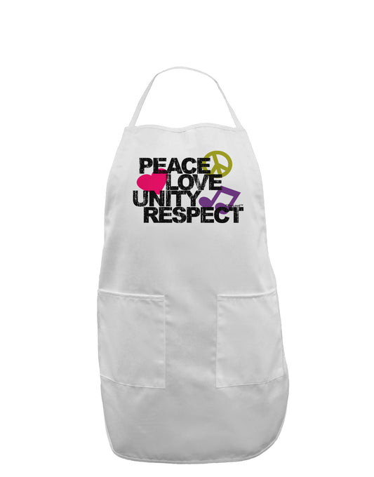 PLUR Distressed Text Adult Apron-Bib Apron-TooLoud-White-One-Size-Davson Sales