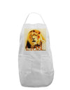 Lion Watercolor 4 Text Adult Apron-Bib Apron-TooLoud-White-One-Size-Davson Sales