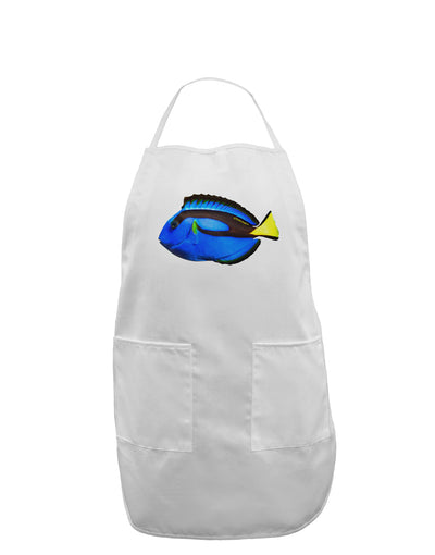 Blue Tang Fish Adult Apron-Bib Apron-TooLoud-White-One-Size-Davson Sales