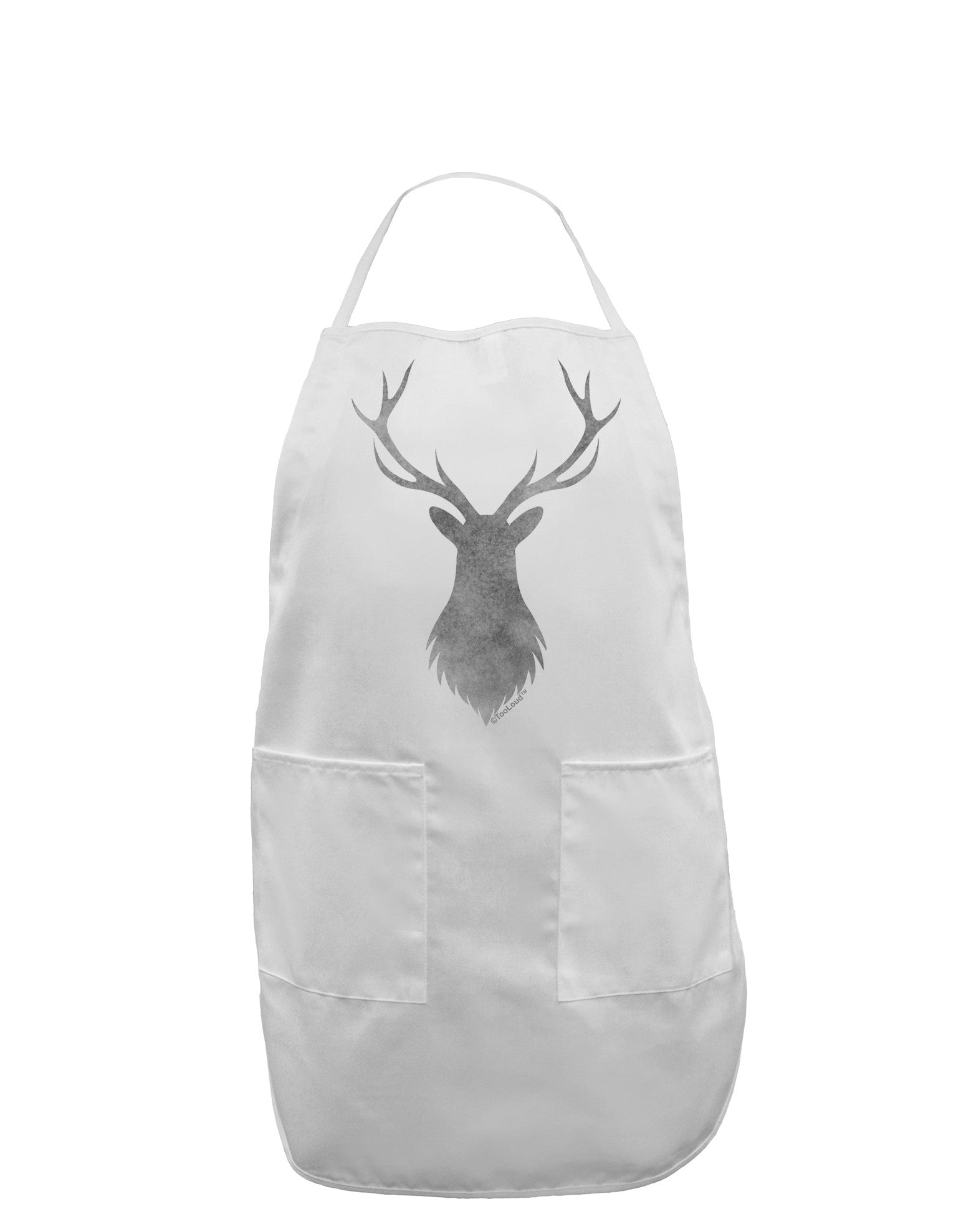 Majestic Stag Distressed Adult Apron-Bib Apron-TooLoud-White-One-Size-Davson Sales