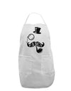 Fancy Tophat Mustache Pipe and Monocle Adult Apron-Bib Apron-TooLoud-White-One-Size-Davson Sales