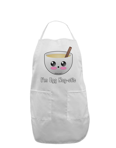 I'm Egg Nog-stic - Cute Egg Nog Adult Apron by TooLoud-Bib Apron-TooLoud-White-One-Size-Davson Sales