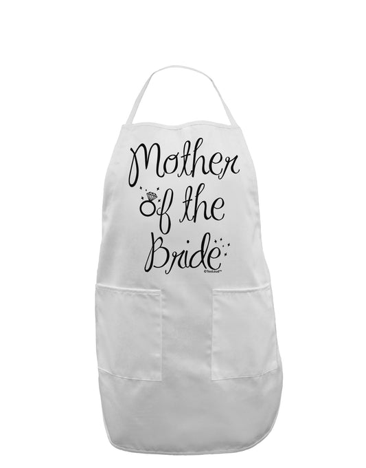 Mother of the Bride - Diamond Adult Apron-Bib Apron-TooLoud-White-One-Size-Davson Sales