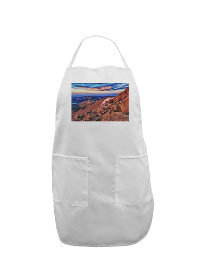 Colorado Mtn Sunset Adult Apron-Bib Apron-TooLoud-White-One-Size-Davson Sales