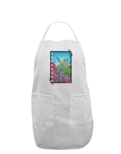 CO Cliffside Tree Text Adult Apron-Bib Apron-TooLoud-White-One-Size-Davson Sales