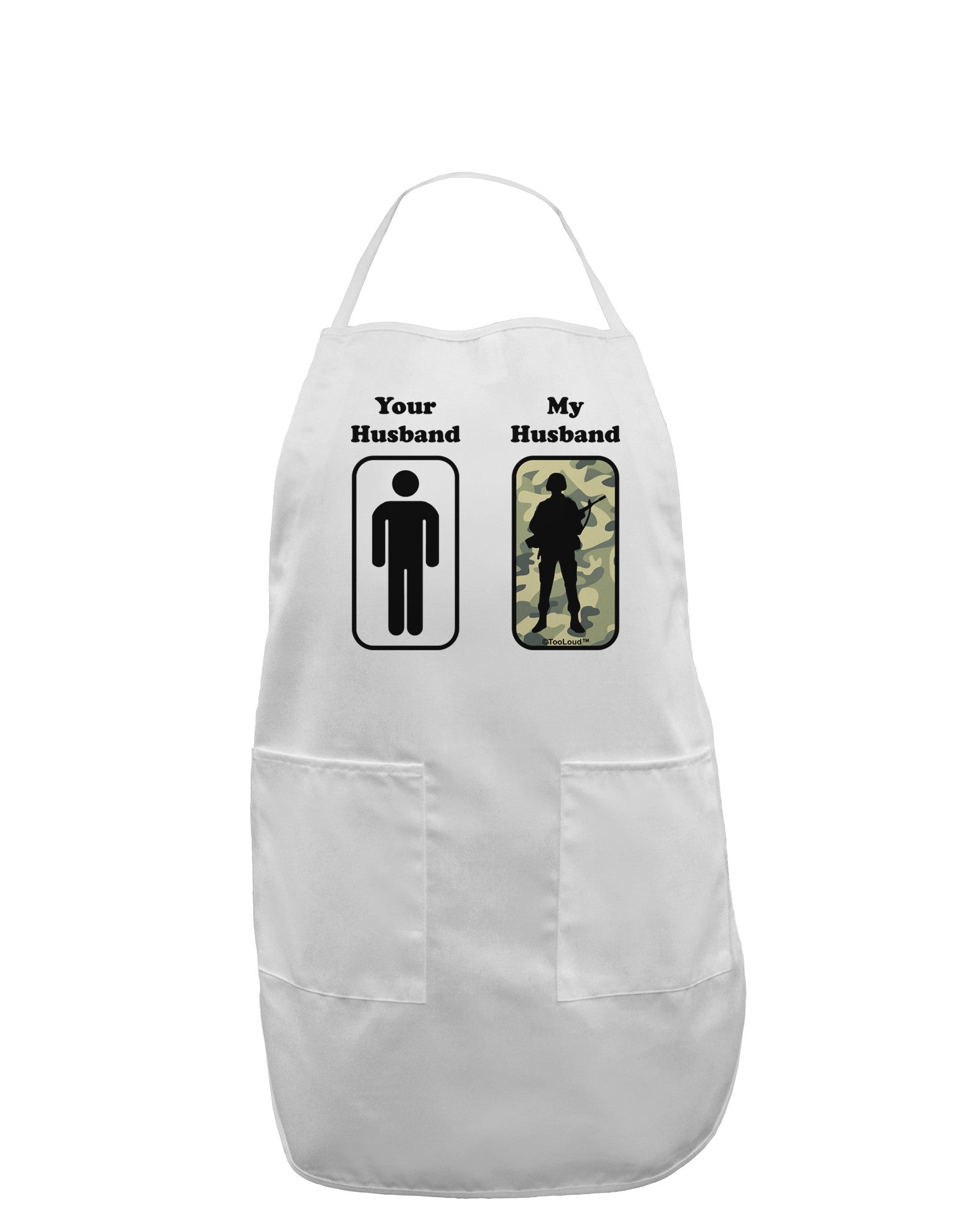 TooLoud Your Husband My Husband Adult Apron-Bib Apron-TooLoud-White-One-Size-Davson Sales